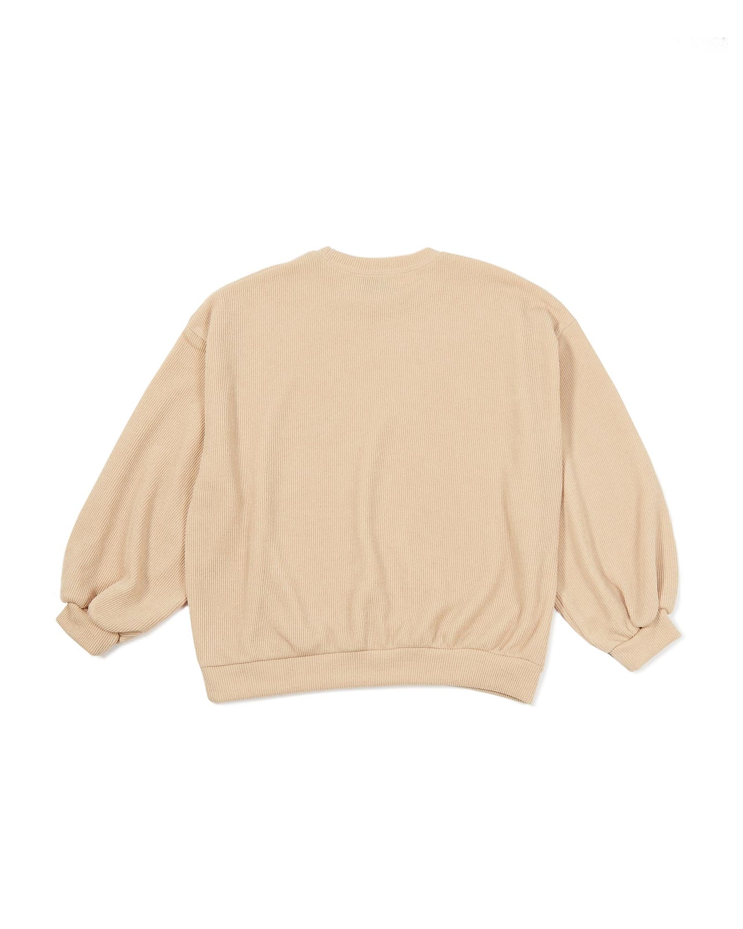 Load image into Gallery viewer, Puffed Long Sleeve Oversized Knit Top - Black - Cream
