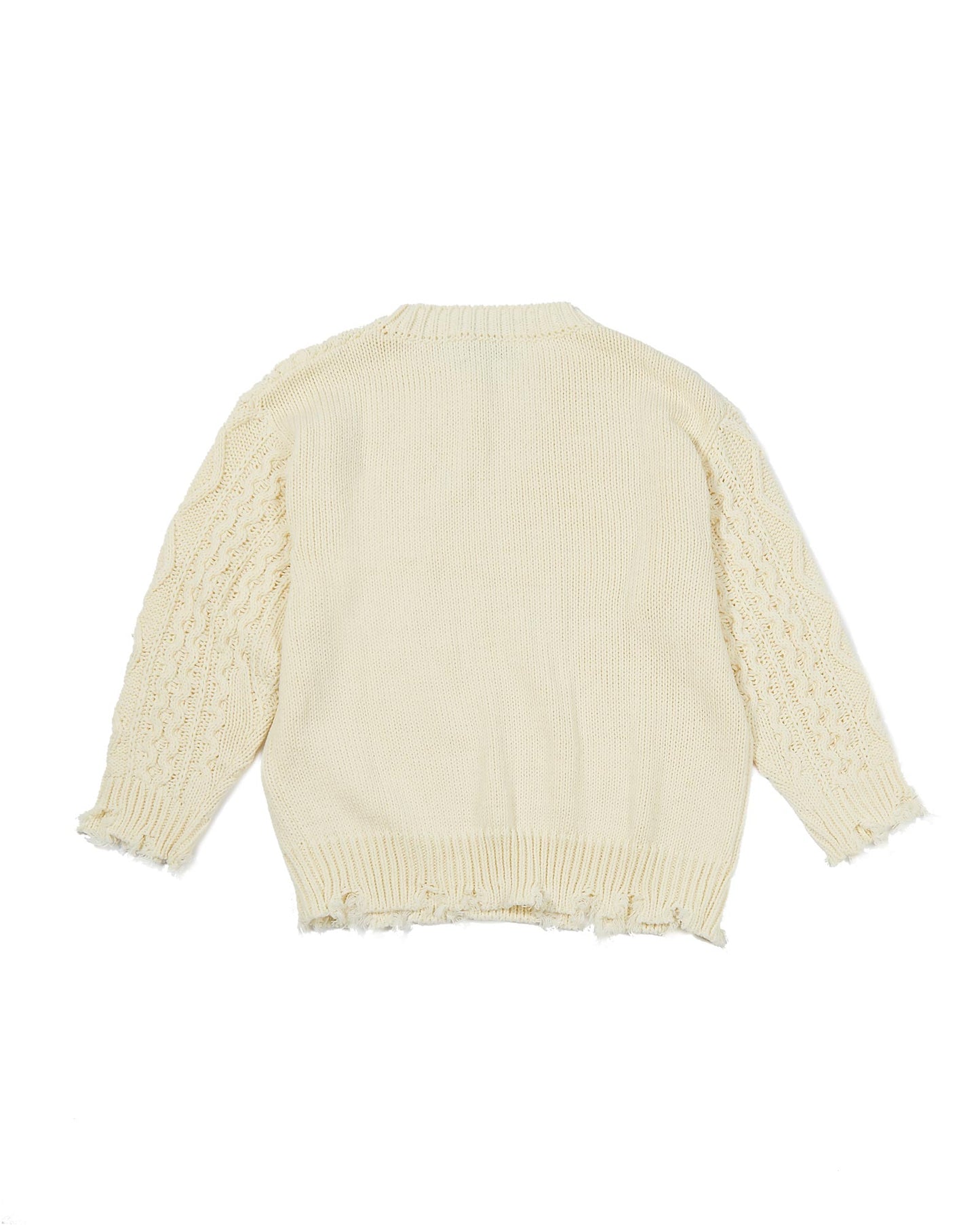 Load image into Gallery viewer, Destroyed Pullover Sweater - Cream

