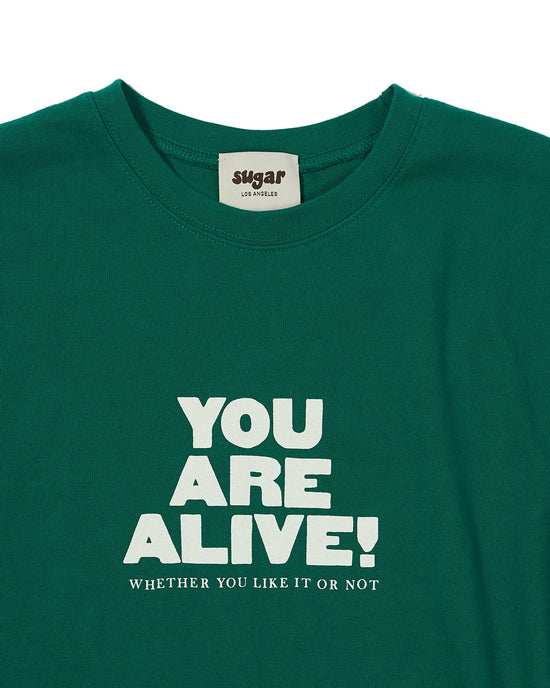 You Are Alive Oversized Tee -  Kelly Green