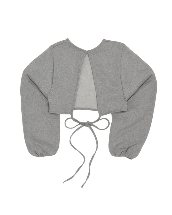 Oversized Opened Back Sweatshirt - Gray