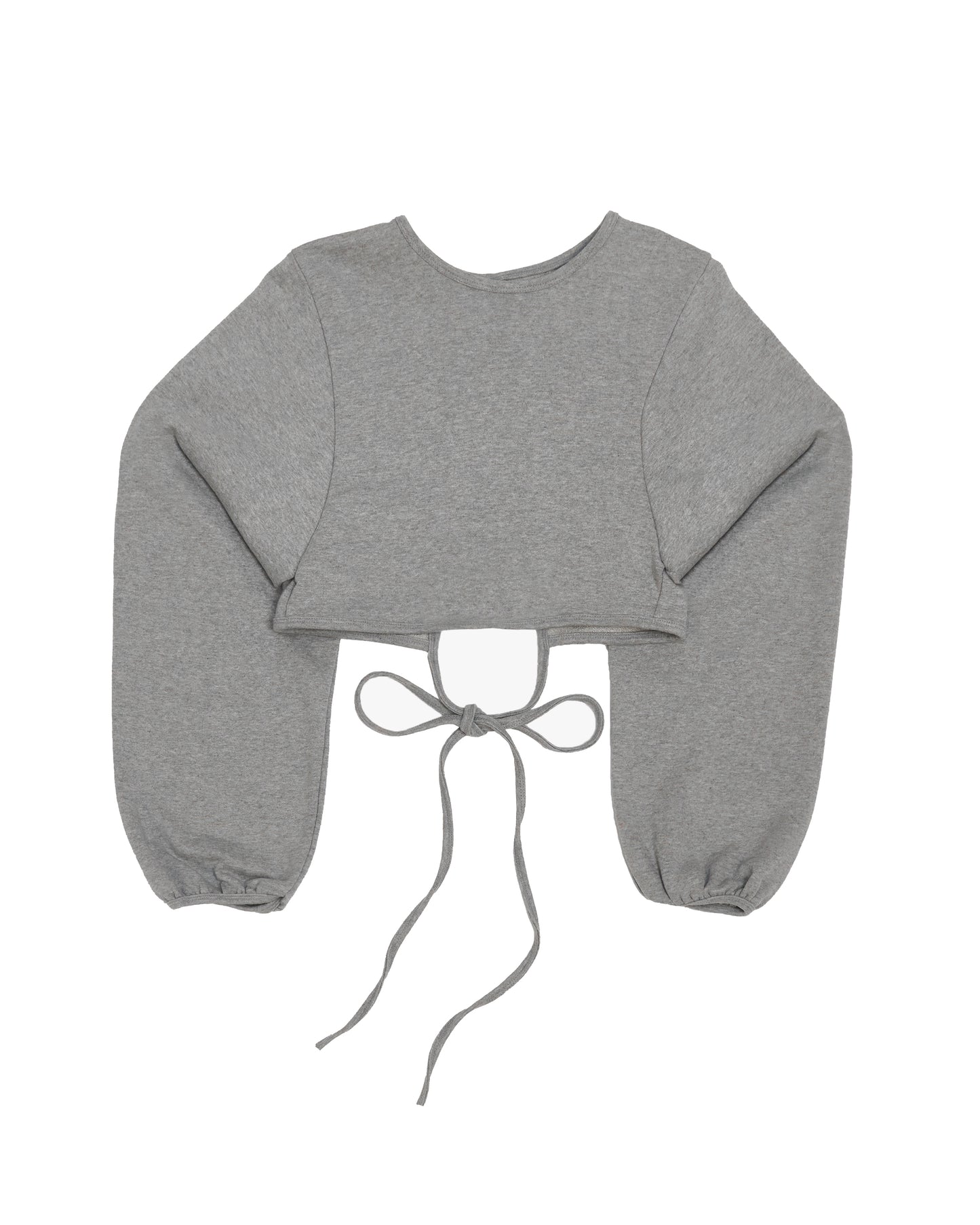 Oversized Opened Back Sweatshirt - Gray
