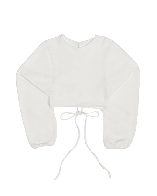 Oversized Opened Back Sweatshirt - White