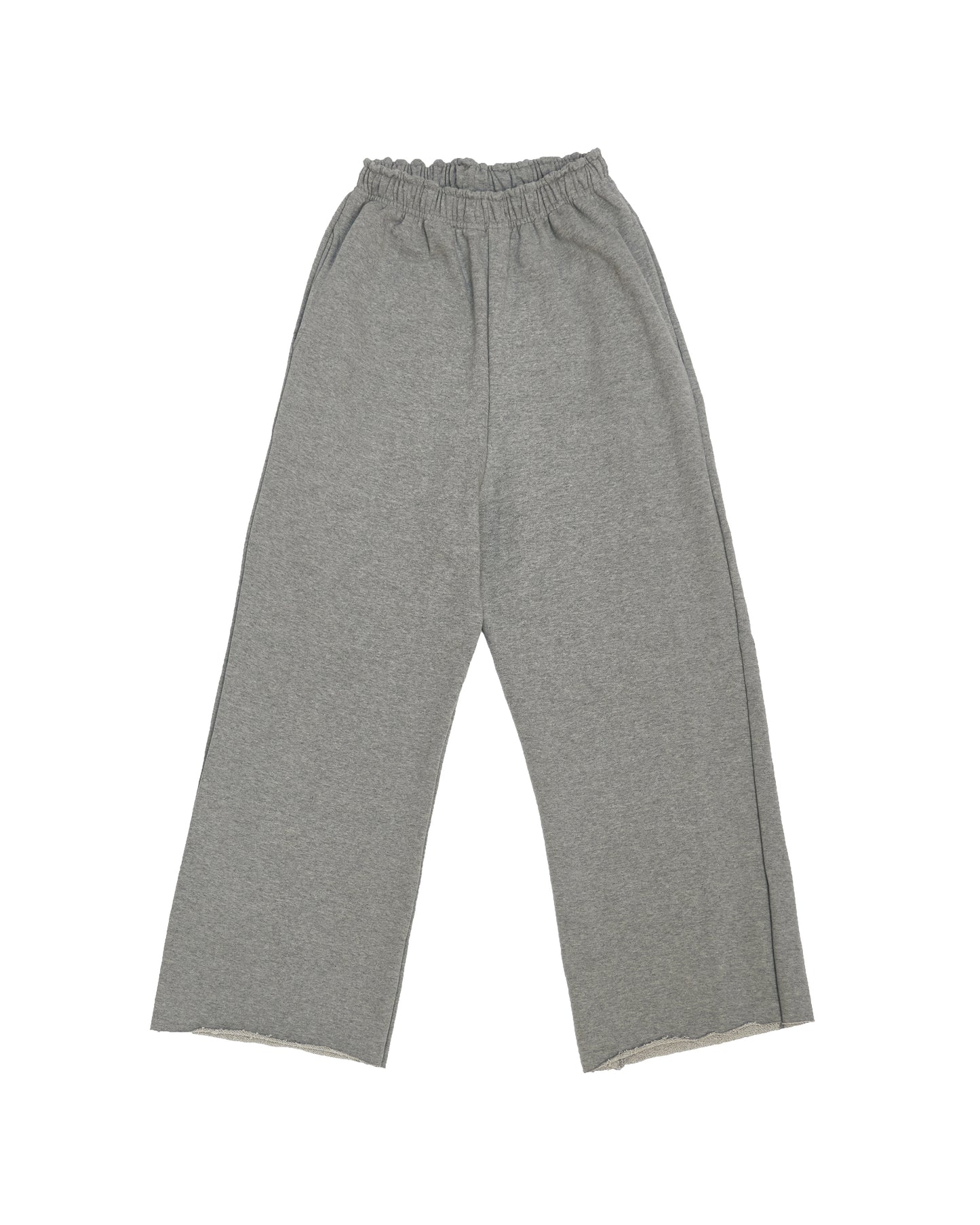 Elastic Waisted Comfort Wide Pants - Gray